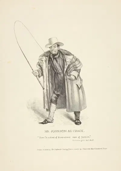 Mr. Johnson as Crack. by David Claypoole Johnston, 1835 — digital art print download