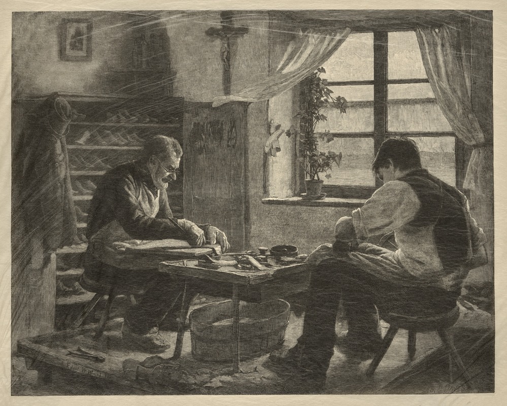 Сапожники. by Эдгар Мелвилл Уорд, 1885 — digital art print download