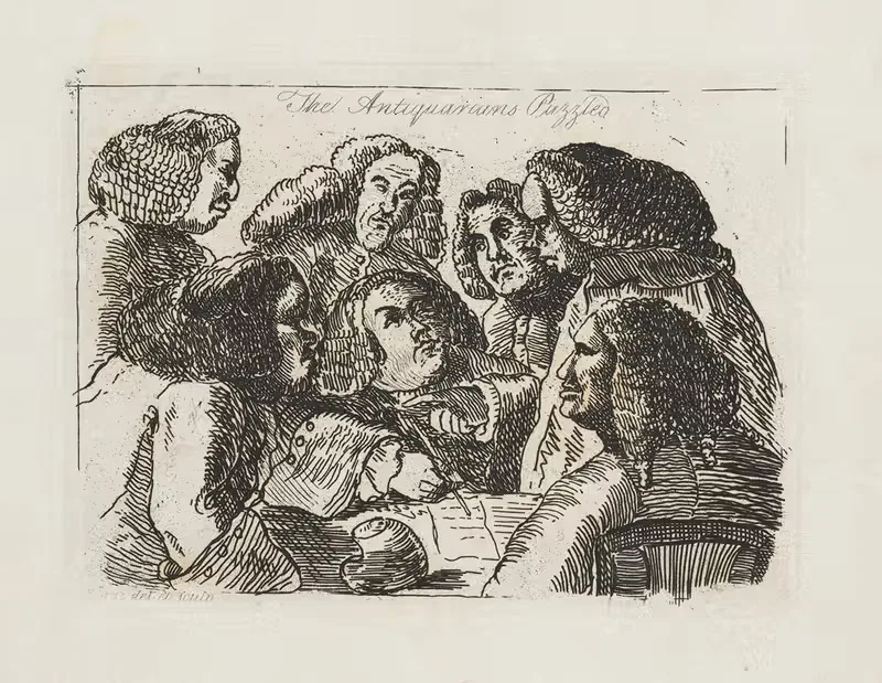 The antiquarians puzzled by Capt. Francis Grose, 1788 — digital art print download