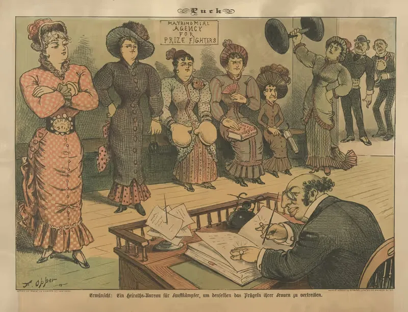 Matrimonial agency for prize fighters — Frederick Burr Opper