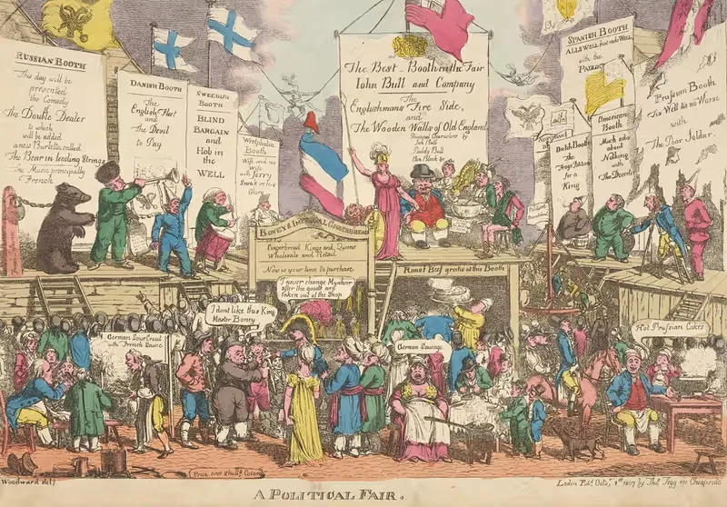 Политическая ярмарка. by Джордж Мута́рд Вудвард, 1807 — digital art print download