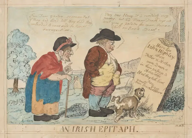 Ирландская эпитафия by Джордж Мута́рд Вудвард, 1808 — digital art print download