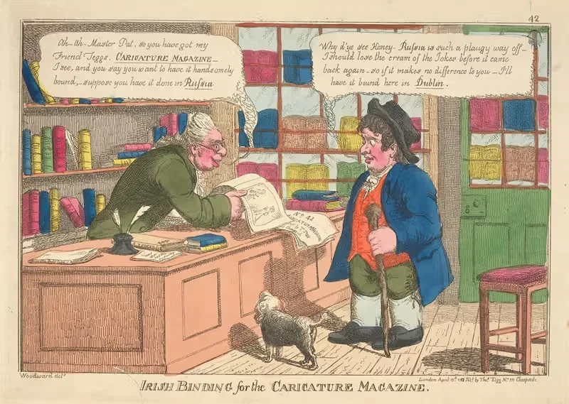 Irish binding for the Caricature Magazine. — George Moutard Woodward