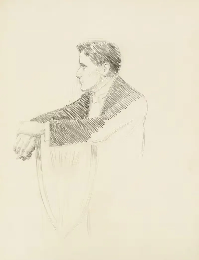 A young man in a suit and bowtie. — Harold Imbrie