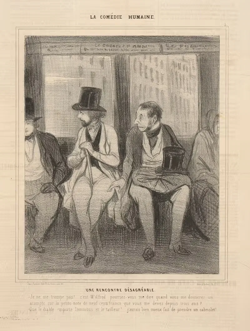 Неприятная встреча by Оноре Дома, 1843 — digital art print download