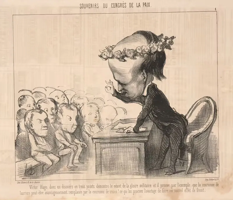 Виктор Гюго, в речи в трех пунктах . . . Передняя часть by Оноре Дома, 1849 — digital art print download