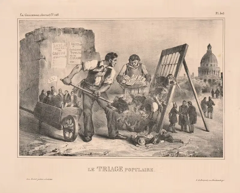 Le triage populaire (The popular triage) — J. J. Grandville