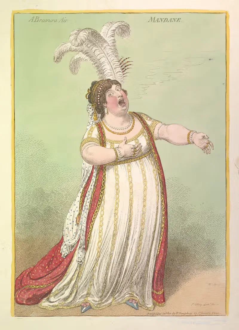Бравурная ария мандане by Джеймс Гилрей, 1801 — digital art print download