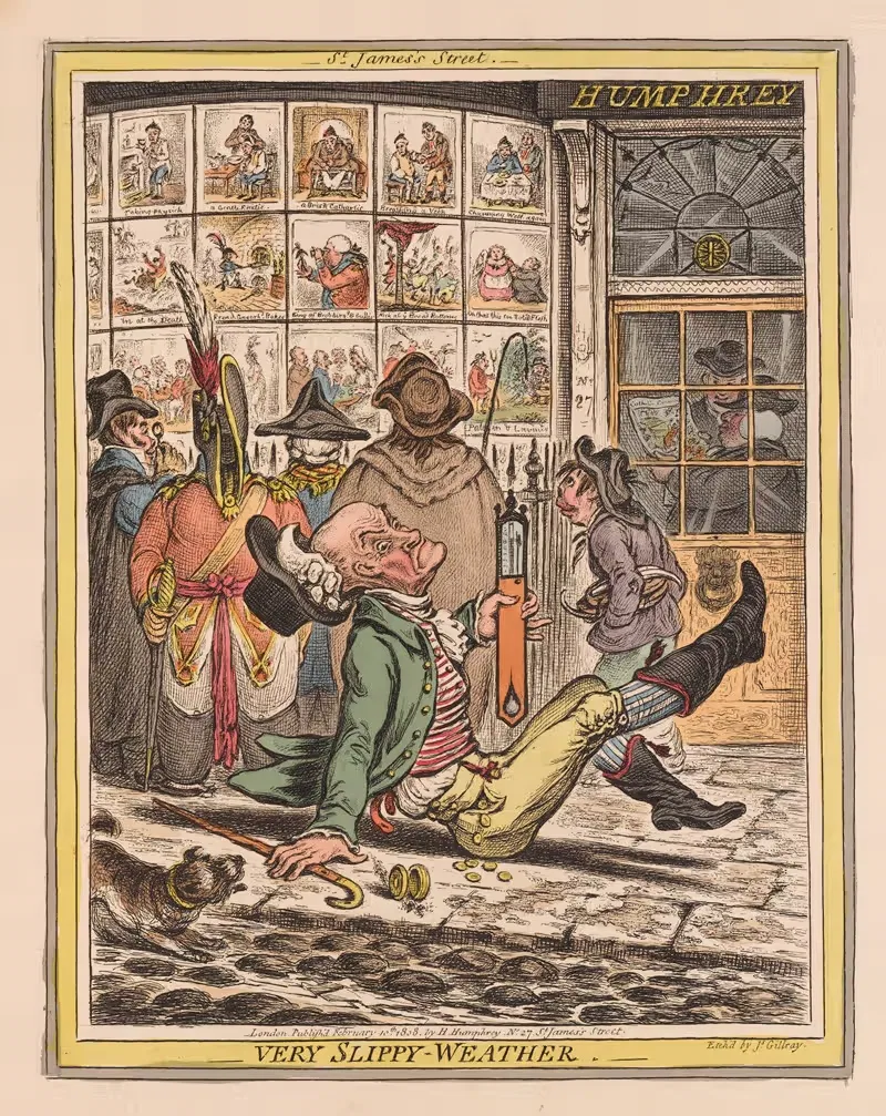 Очень скользкая погода by Джеймс Гилрей, 1808 — digital art print download