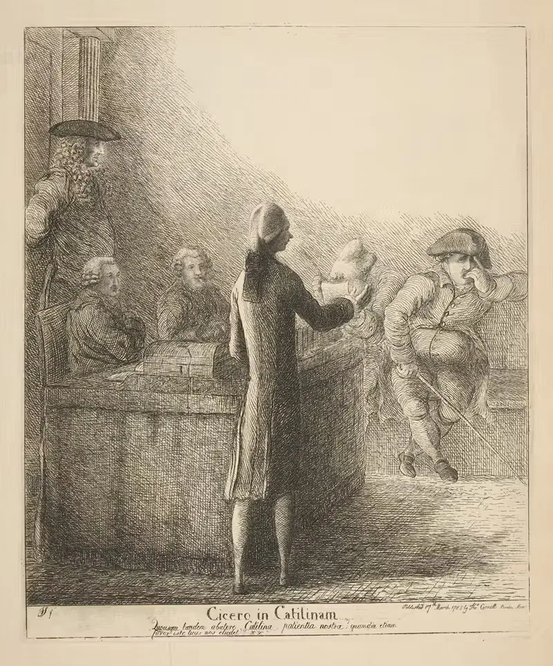 Цицерон против Катилины by Джеймс Сайерс, 1785 — digital art print download