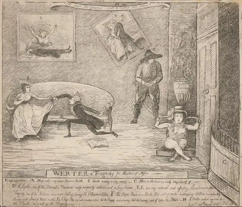 Вертер, трагедия для господ и дам by Джеймс Сайерс, 1786 — digital art print download