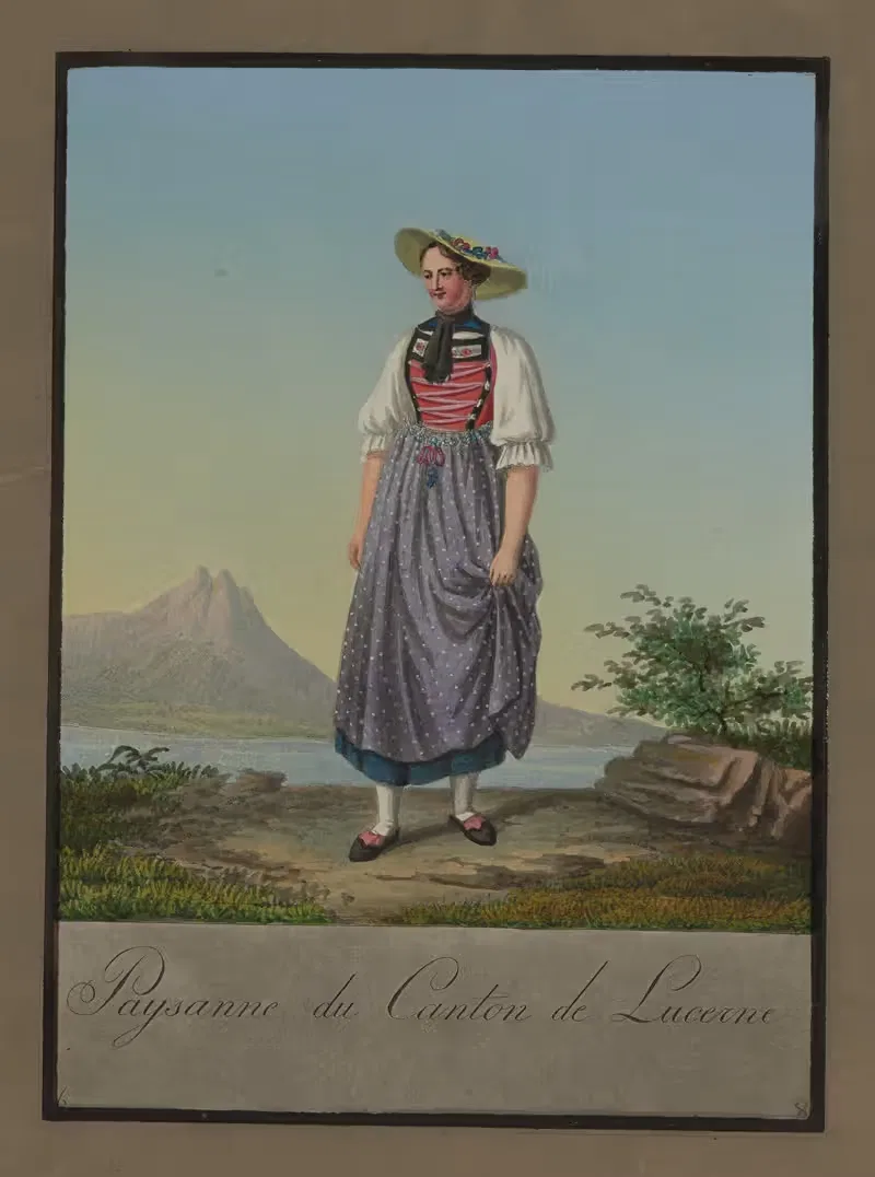 Lucerne township peasant woman — Johann Emanuel Locher