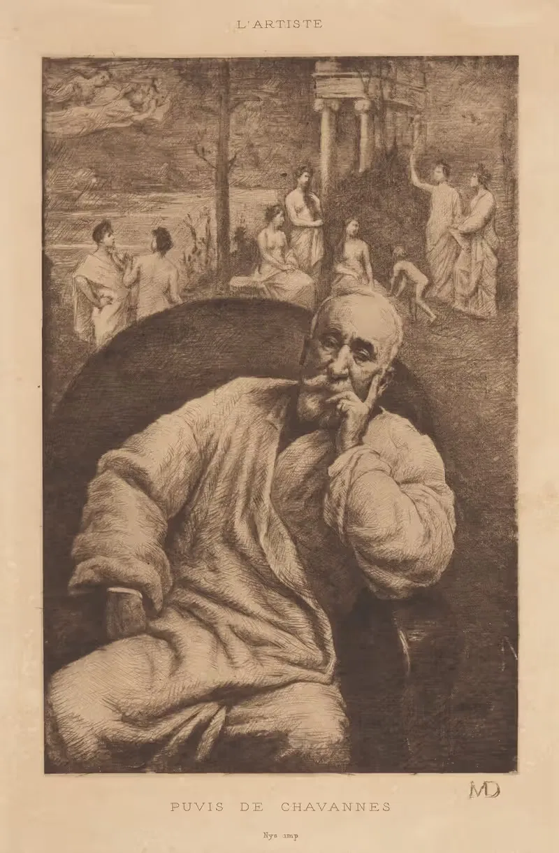 Пювис де Шаванн by Марсельен-Гильберт Дебутен, 1895 — digital art print download