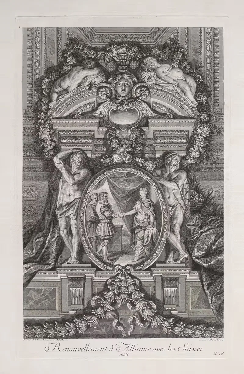 Обновление альянса с швейцарцами, 1663 by Николас Габриэль Дюпюи, 1752 — digital art print download