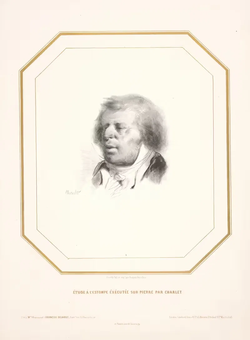 Мужской бюст-портрет by Николя Тюссен Шарле, 1845 — digital art print download