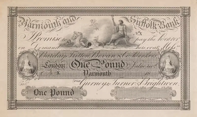 Yarmouth and Suffolk Bank one pound note — Perkins & Heath
