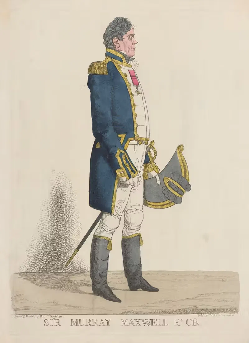 Sir Murray Maxwell Kt CB by Richard Dighton, 1818 — digital art print download