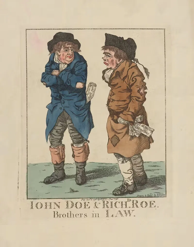 John Doe & Richd. Roe. Brothers in Law. — Robert Dighton