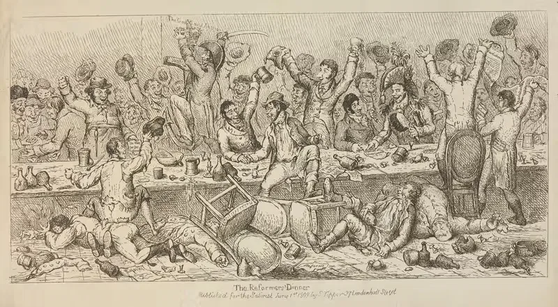 The Reformers' Dinner by Samuel de Wilde, 1809 — digital art print download