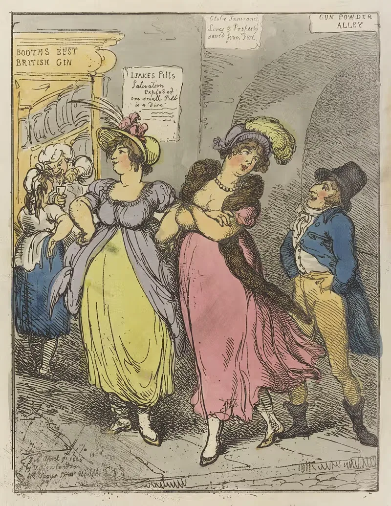 A brace of brimstones — Thomas Rowlandson