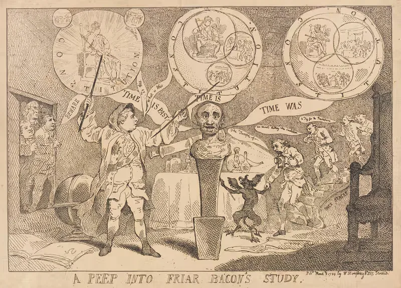 Заглядывание в кабинет Фрая Бэкона by Томас Роуландсон, 1784 — digital art print download