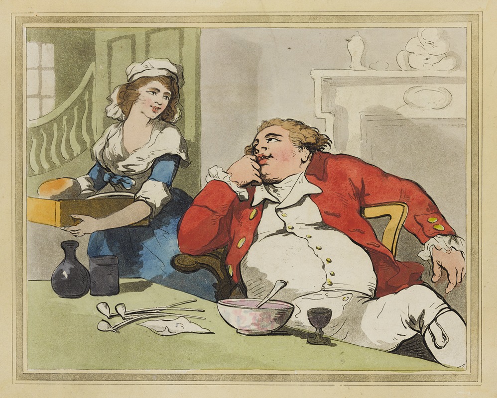 After dinner by Thomas Rowlandson, 1790 — digital art print download