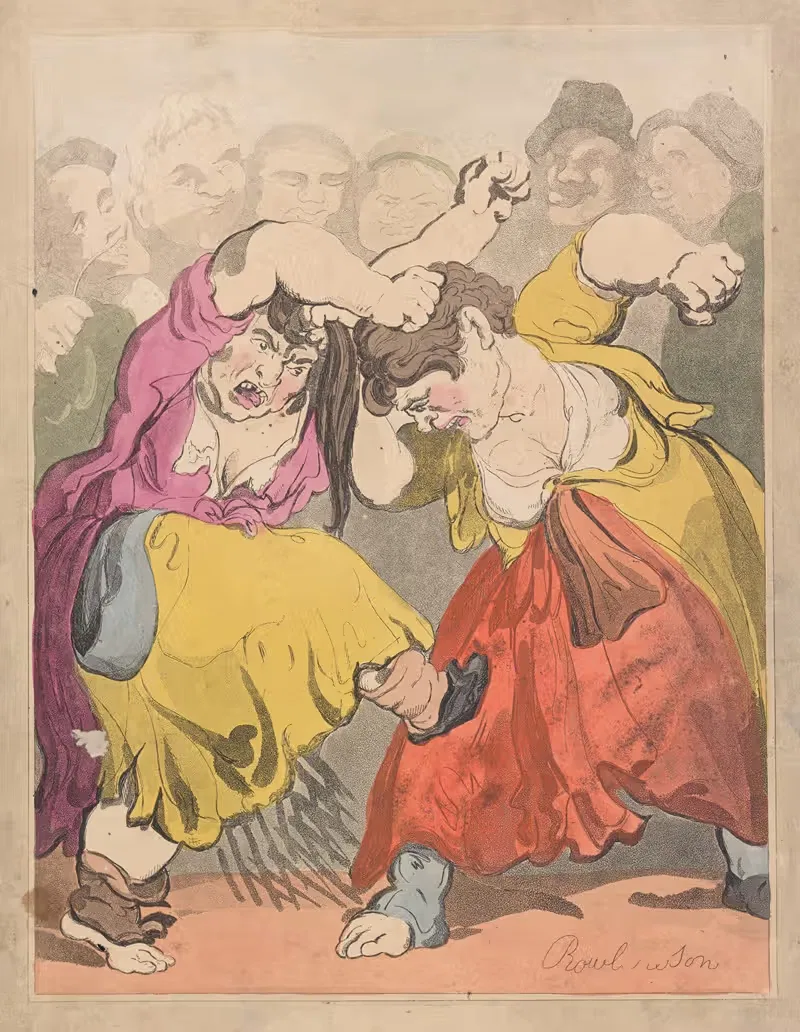Battle of the Amazons — Thomas Rowlandson