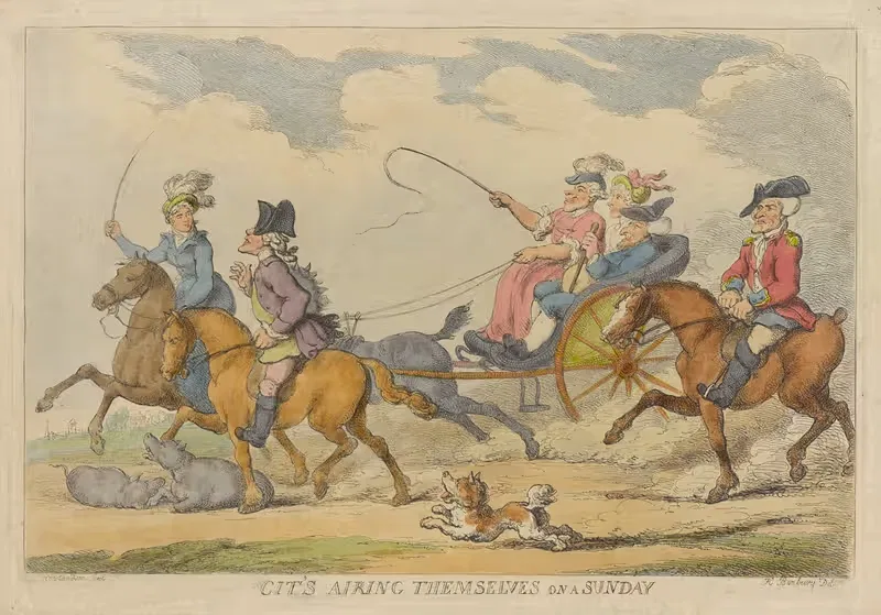 Граждане развлекаются в воскресенье by Томас Роуландсон, 1799 — digital art print download