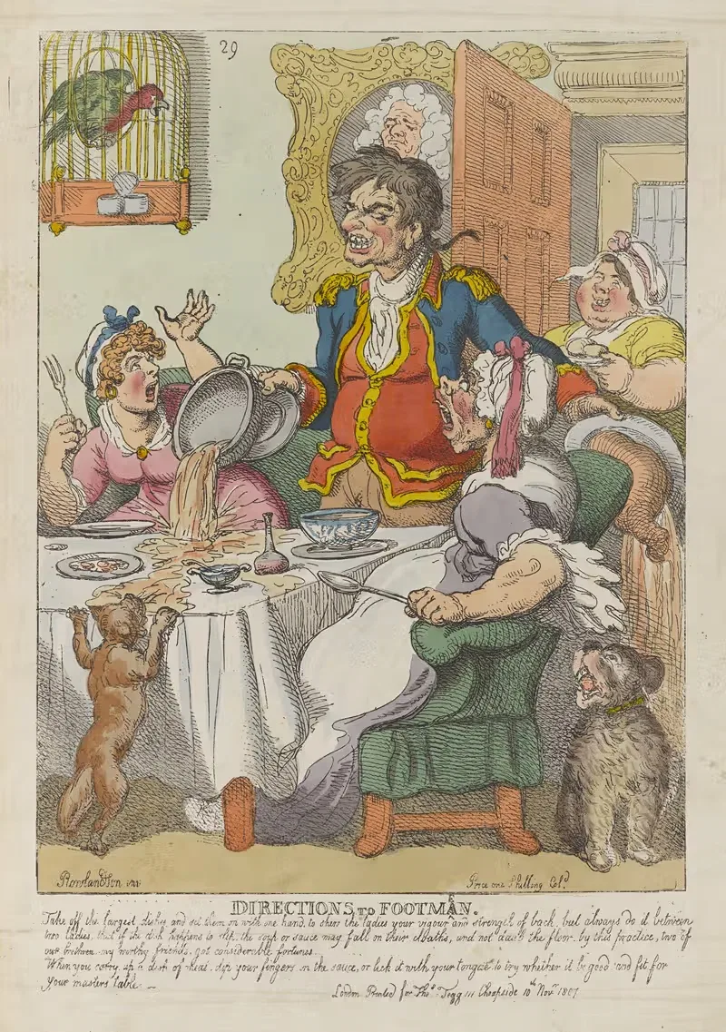 Указания для лакеев by Томас Роуландсон, 1807 — digital art print download