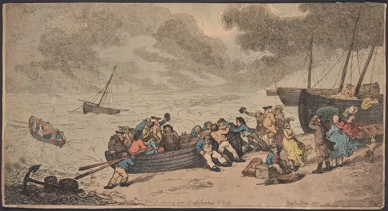 Отплытие из Брайтхельмстона в Дьепп by Томас Роуландсон, 1787 — digital art print download