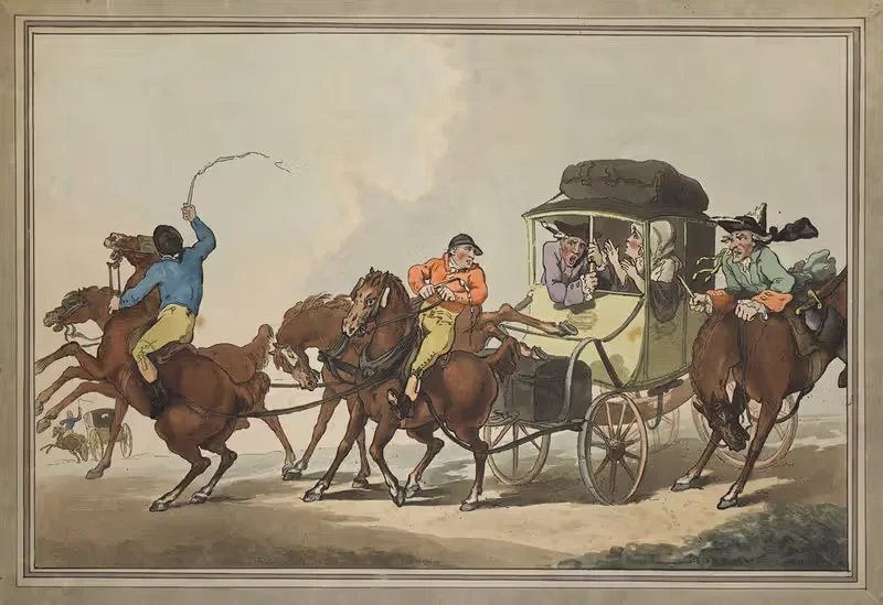 English travelling or the first stage from Dover — Thomas Rowlandson