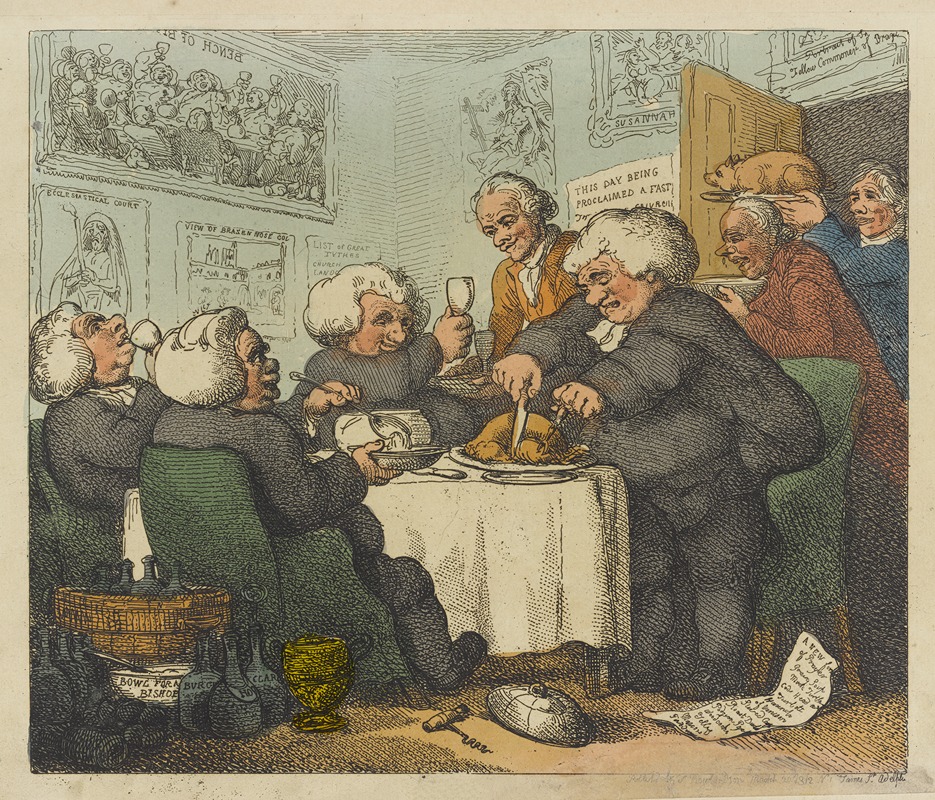 Fast day by Thomas Rowlandson, 1812 — digital art print download