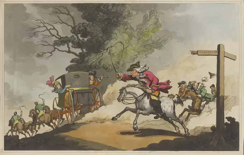 Fillial affection, or a trip to Gretna Green — Thomas Rowlandson