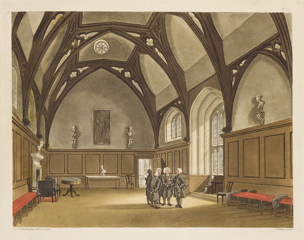 Ламбертский дворец by Томас Роуландсон, 1808 — digital art print download