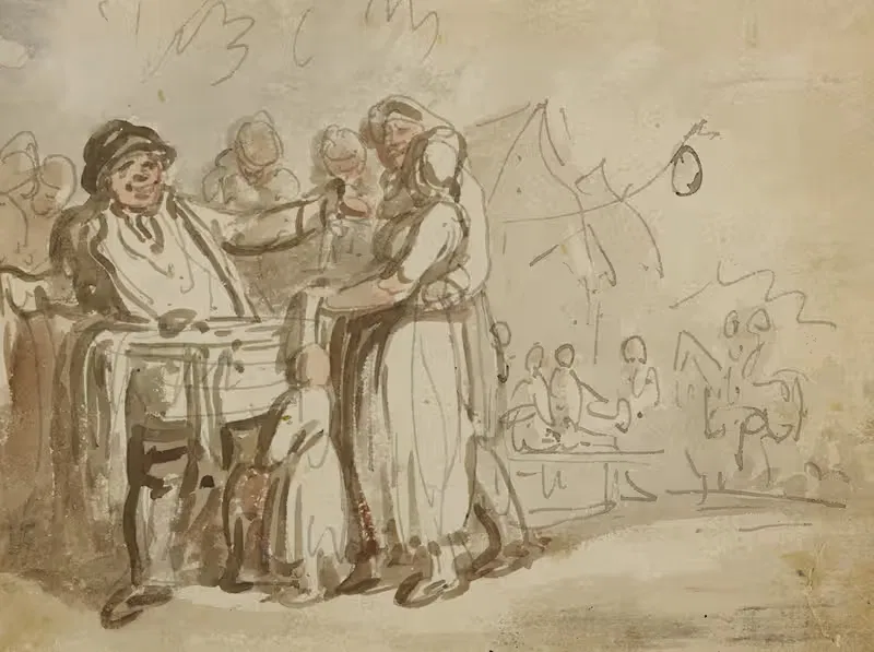 Peddler at village fair — Thomas Rowlandson
