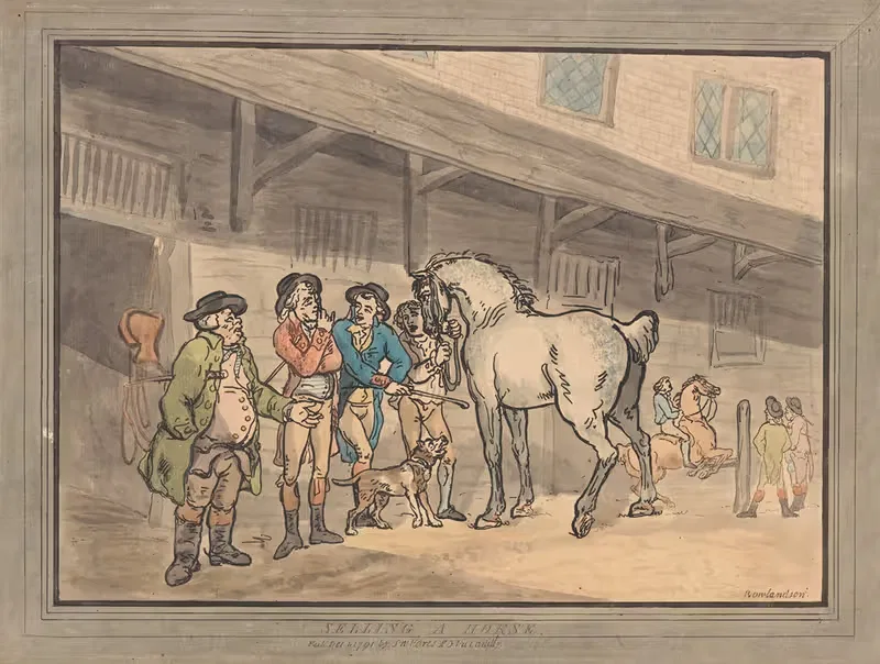 Продажа лошади by Томас Роуландсон, 1791 — digital art print download