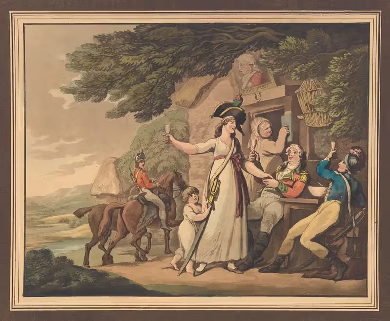 Она будет солдатом. № 1. by Томас Роуландсон, 1798 — digital art print download