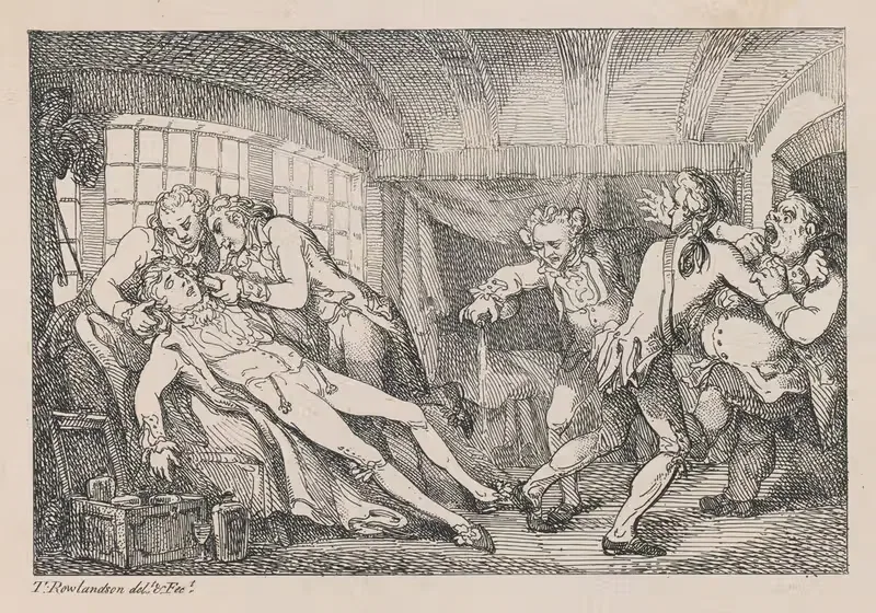 Сцена обморока на корабле by Томас Роуландсон, 1793 — digital art print download