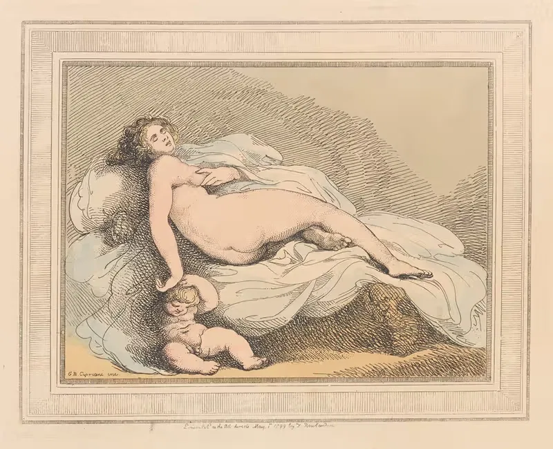 Спящая Венера и Любовь by Томас Роуландсон, 1799 — digital art print download