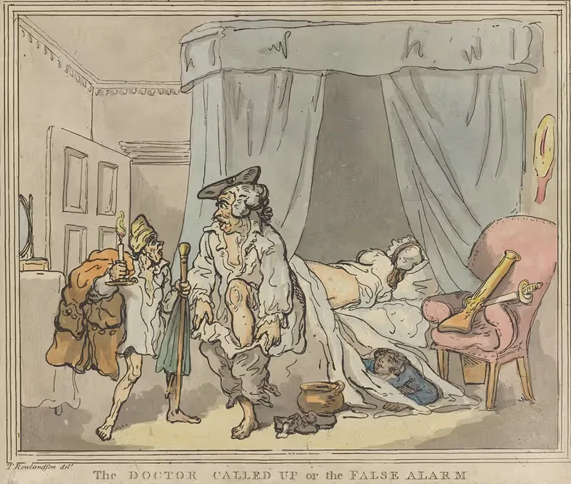 The doctor called up or the false alarm — Thomas Rowlandson