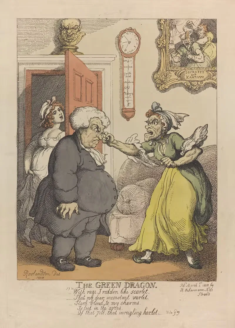 Зеленый дракон by Томас Роуландсон, 1808 — digital art print download