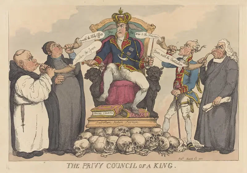 The privy council of a king — Thomas Rowlandson