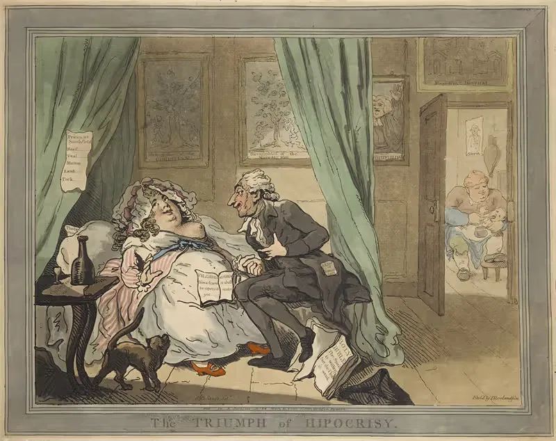 The triumph of hipocrisy — Thomas Rowlandson