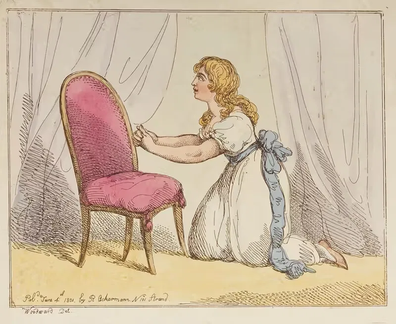 Молитва молодой служанки by Томас Роуландсон, 1801 — digital art print download