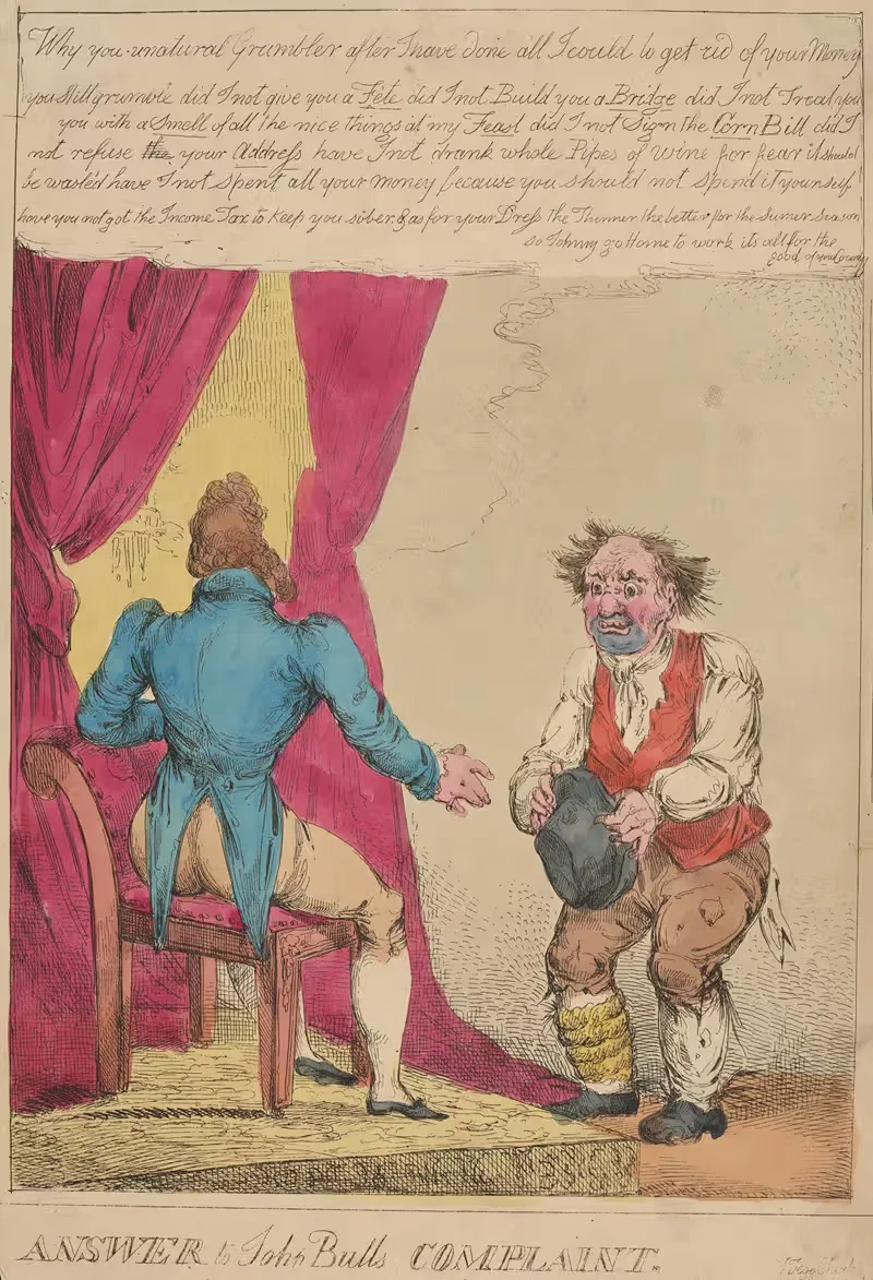Ответ на жалобу Джона Булла. by Уильям Хит, 1815 — digital art print download