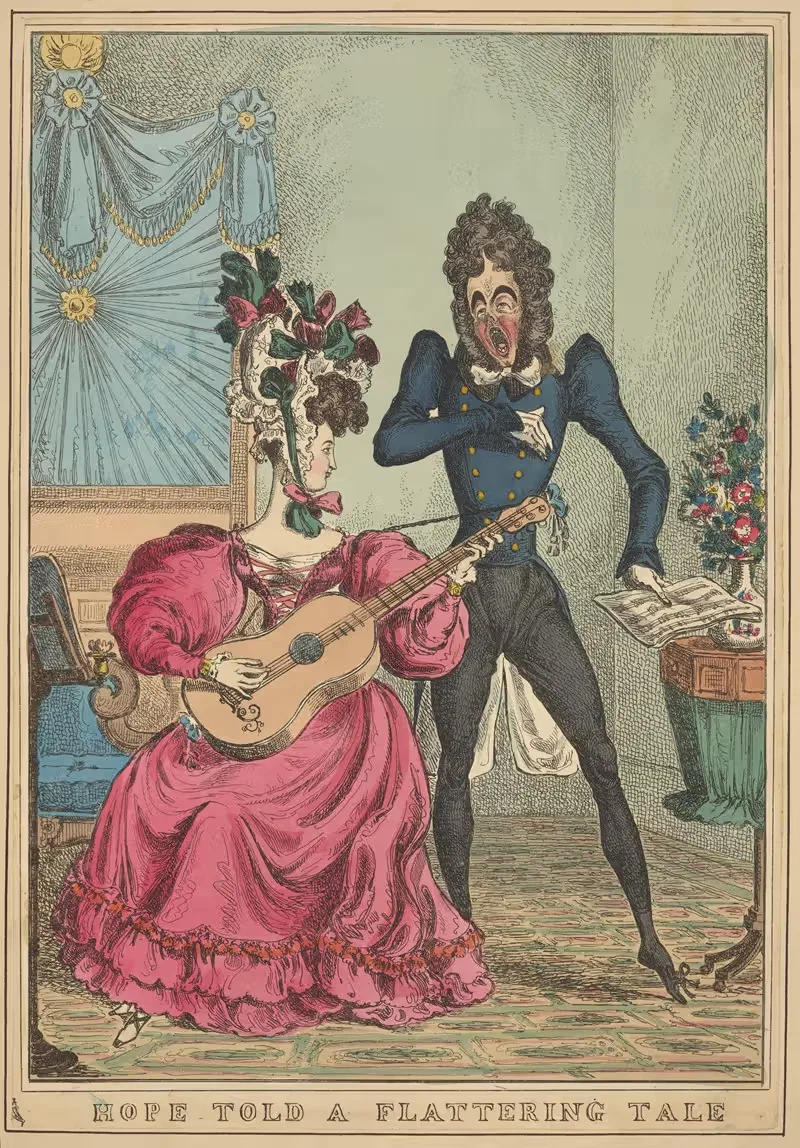 Надежда рассказала лестную историю. by Уильям Хит, 1825-1830 — digital art print download