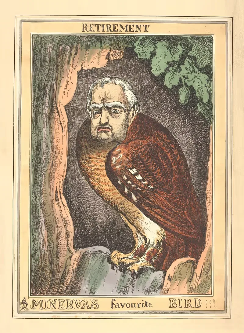 Retirement. Minerva's favourite bird!!!. — William Heath