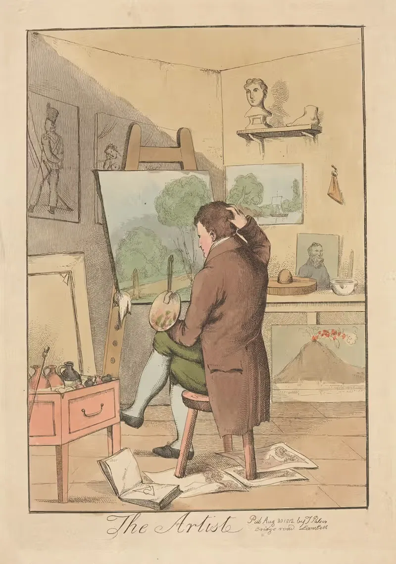 Художник. by Уильям Хит, 1812 — digital art print download
