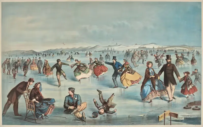 Катание на коньках в Центральном парке, Нью-Йорк. by Уинслоу Хомер, 1861 — digital art print download