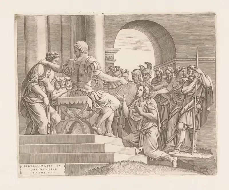 The Continence of Scipio — Diana Scultori